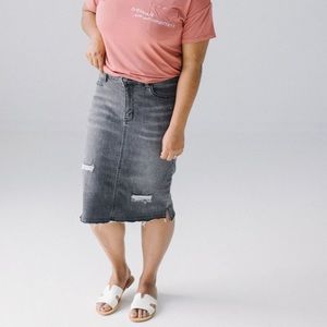 Main street exchange denim skirt